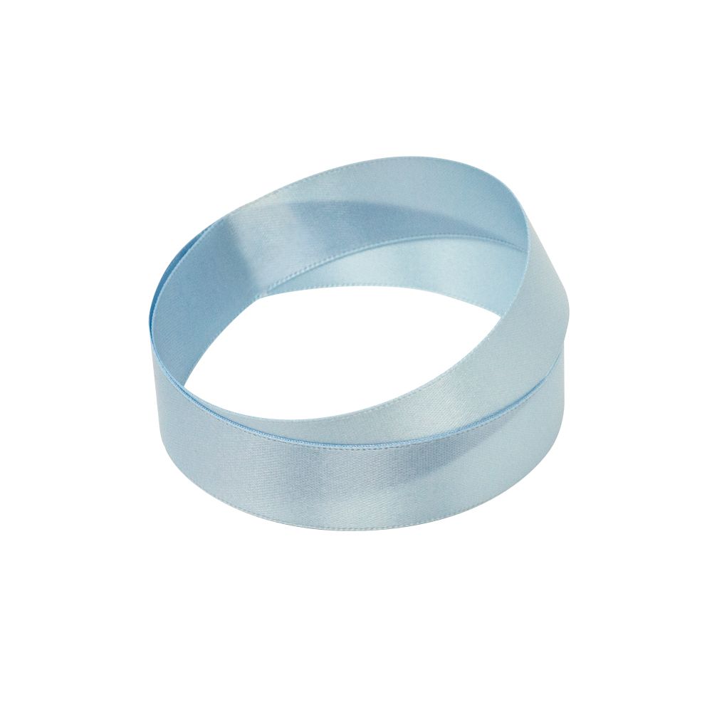 Baby Blue Recycled Double Sided Satin Ribbon 20 metres x 15mm