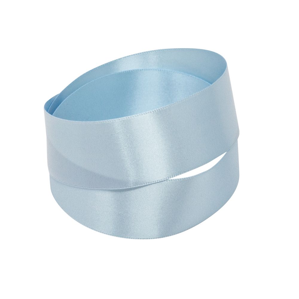 Baby Blue Recycled Double Sided Satin Ribbon 20 metres x 25mm
