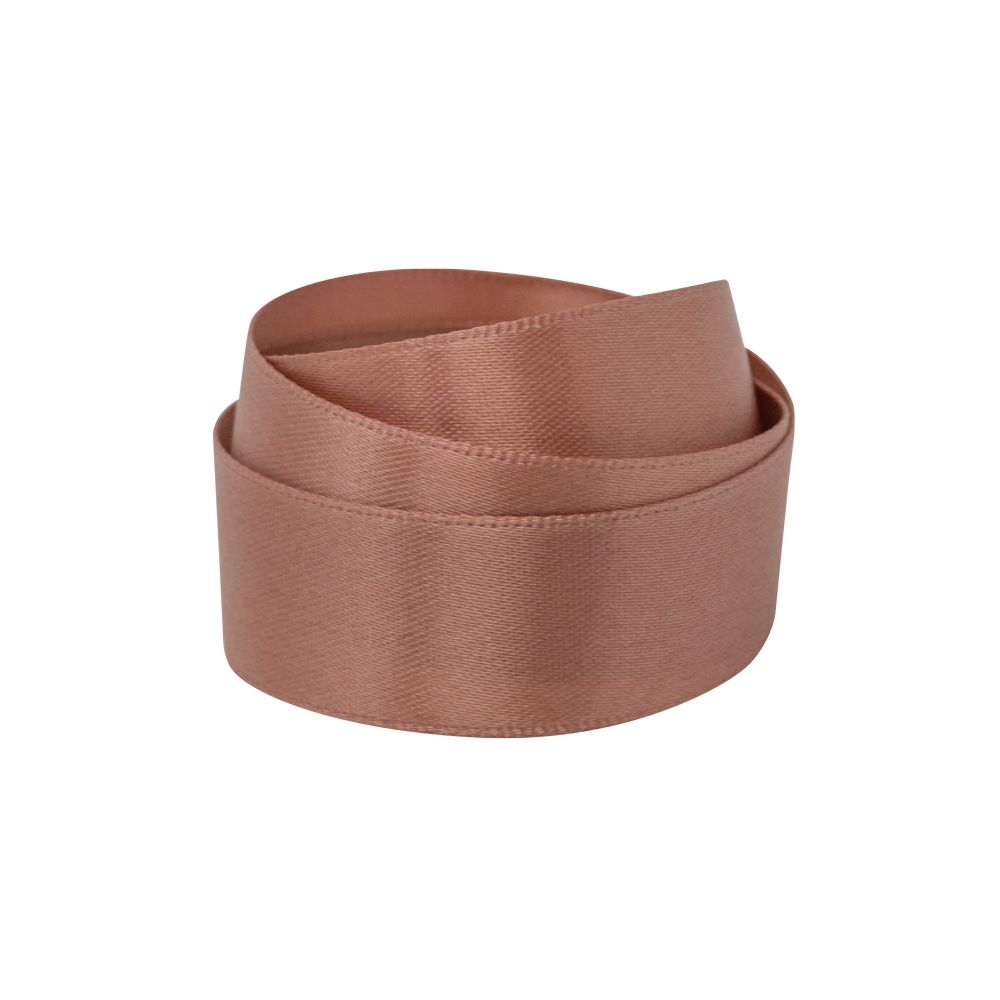 Rose Gold Recycled Double Sided Satin Ribbon 20 metres x 15mm