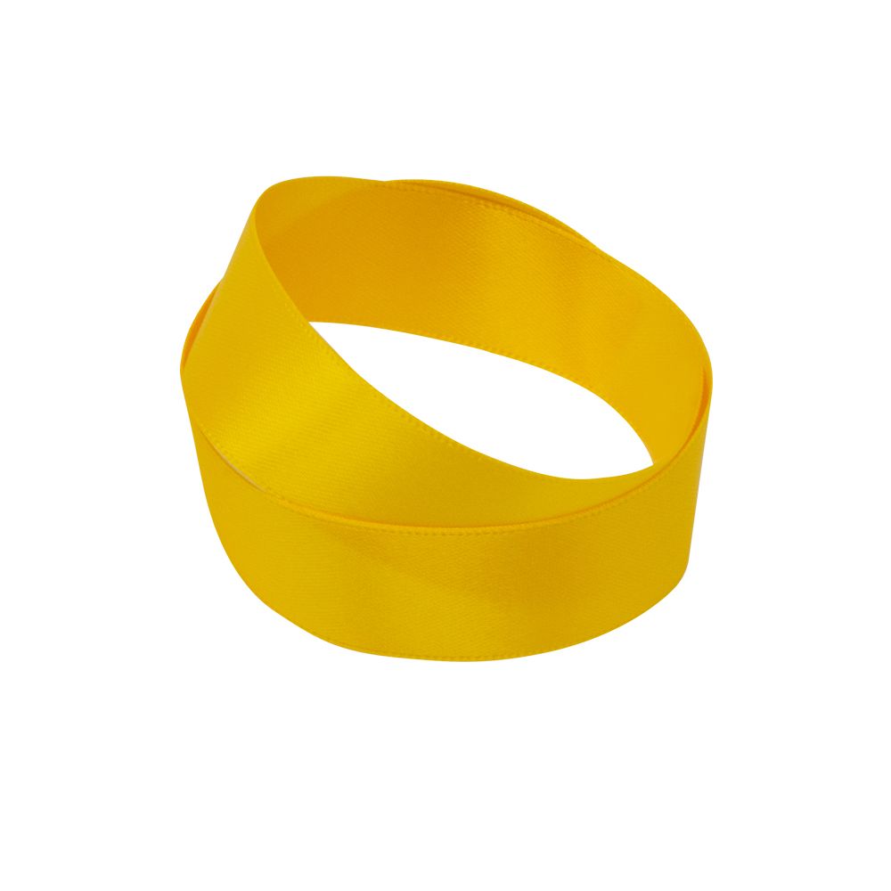 Sunflower Yellow Recycled Double Sided Satin Ribbon 20 metres x 15mm