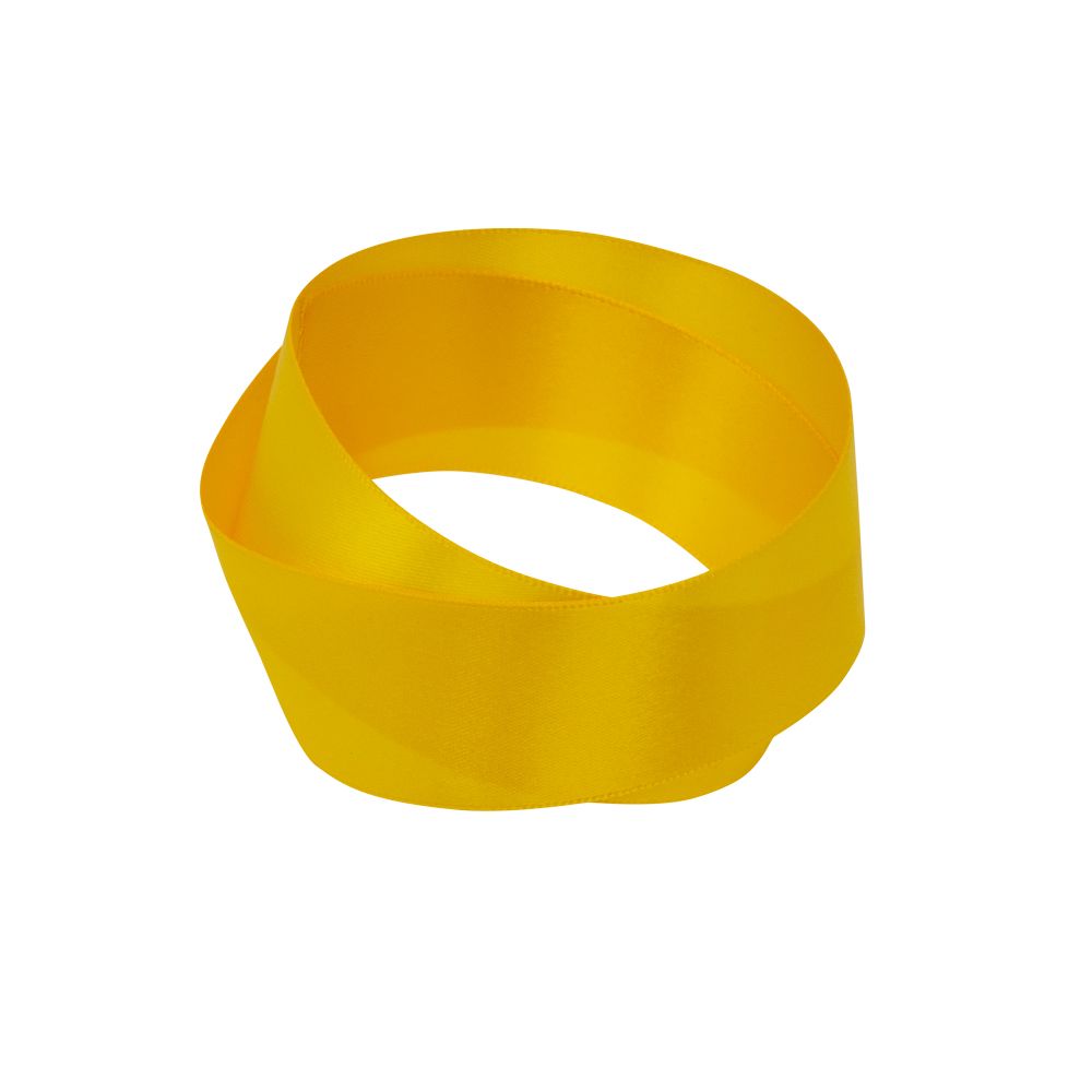 Sunflower Yellow Recycled Double Sided Satin Ribbon 20 metres x 25mm
