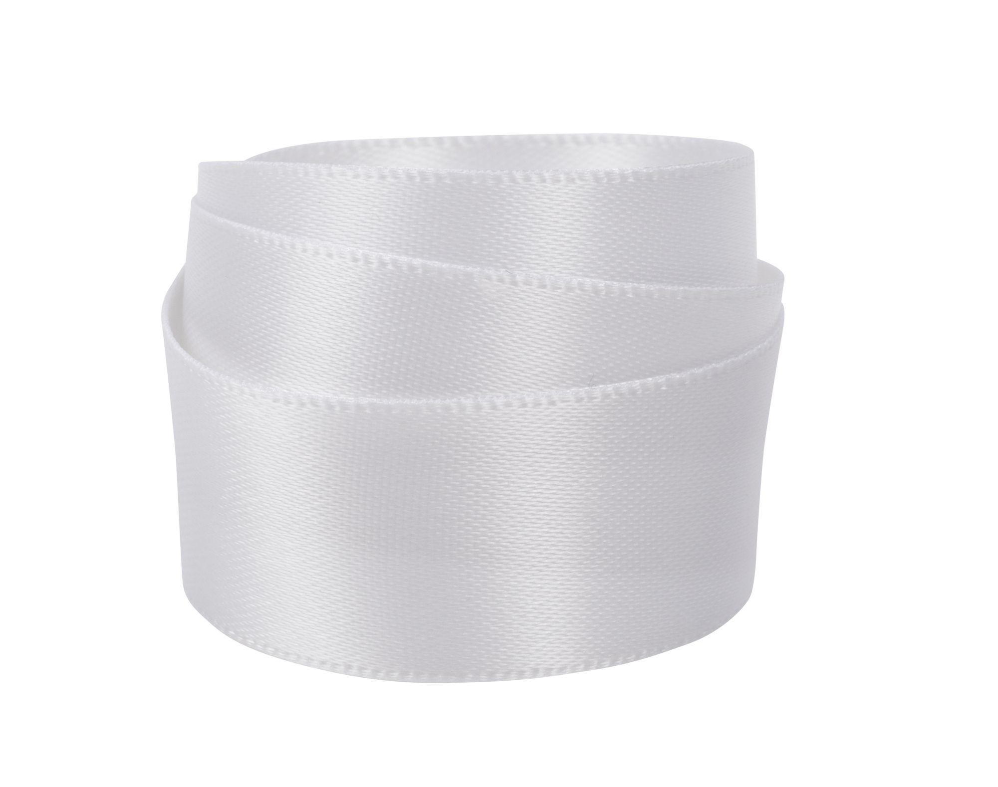 White Recycled Double Sided Satin Ribbon 20 metres x 15mm