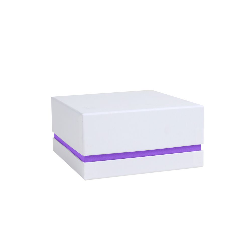 Deep White and Amethyst Purple Square Shoulder Gift Box