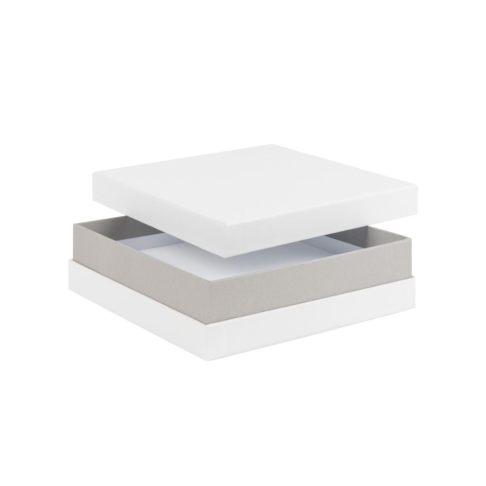 White &amp; Grey Choker Shoulder Box