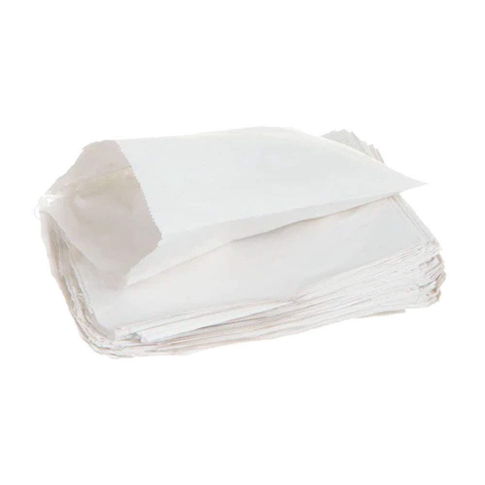Pack of 1000 Small White Paper Counter Bags