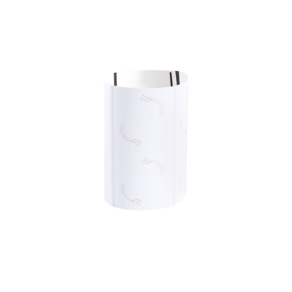 Christmas White Gloss Gold Comets Stickers 40mm - Pack of 10