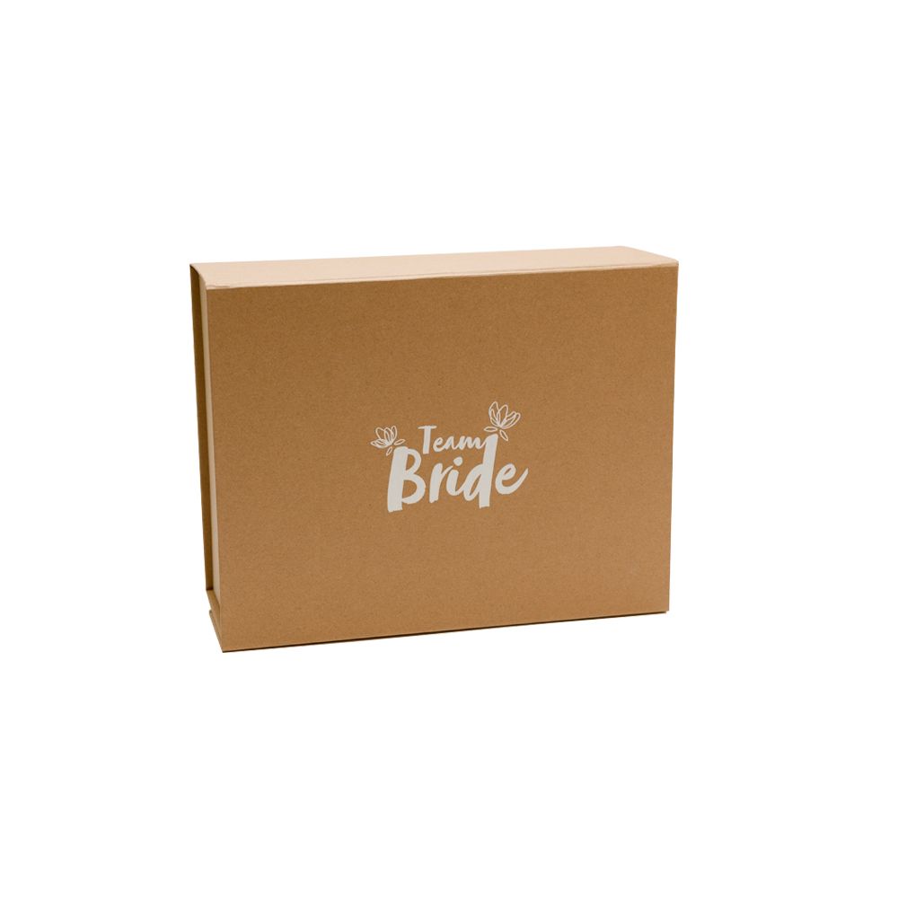 Team Bride Deep Kraft Magentic Wedding Gift Box