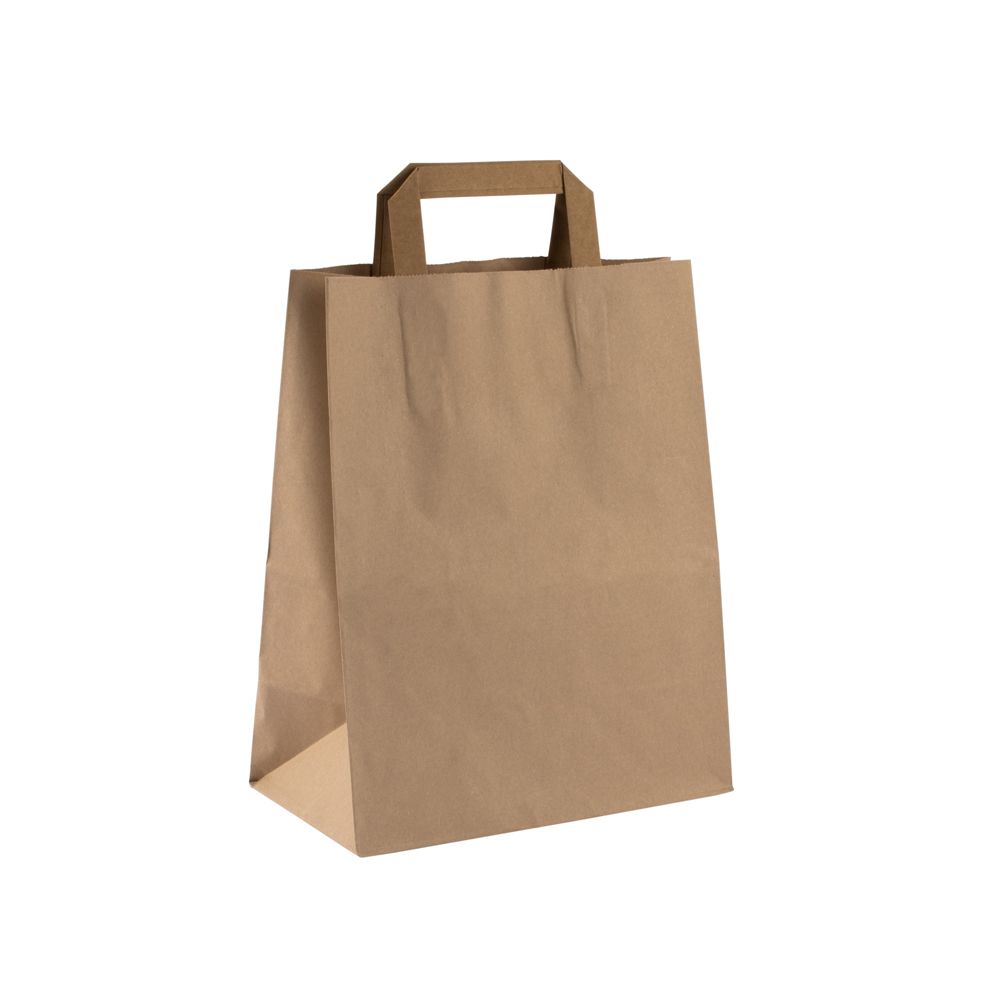 Large Kraft Brown Tape Handle Paper Carrier Bag