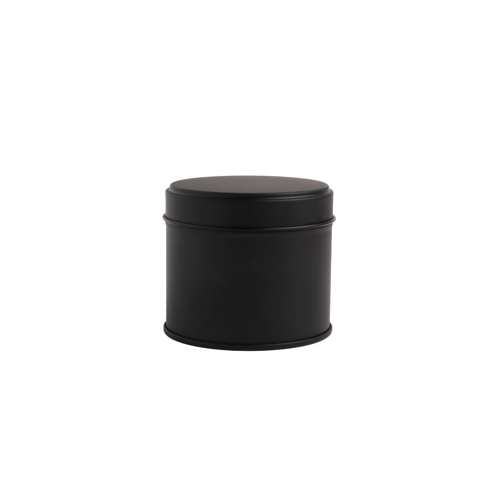 250ml Black Round Welded Side Seam Tin