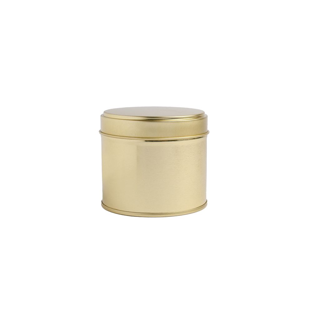 250ml Gold Round Welded Side Seam Tin