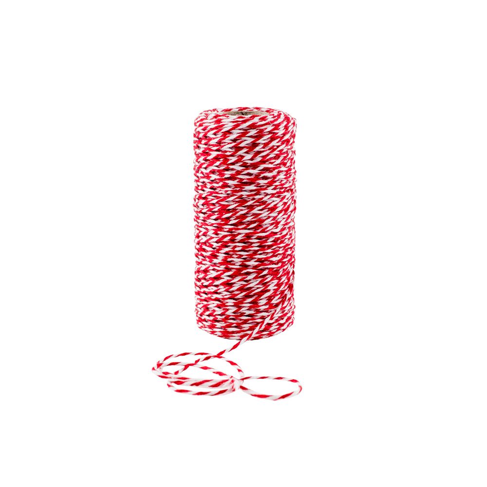 Red &amp; White Twine 100 metres
