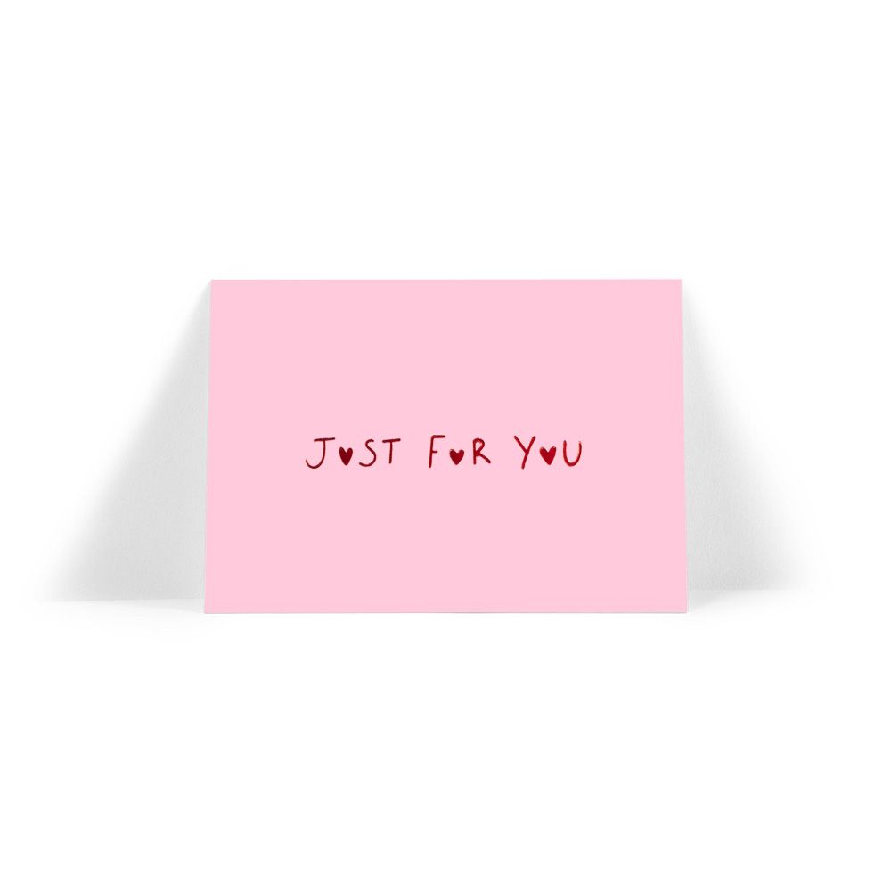 Just For You Fondant Pink A6 Note Card
