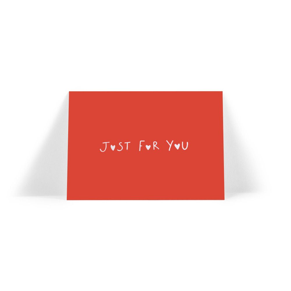 Just For You Red A6 Note Card