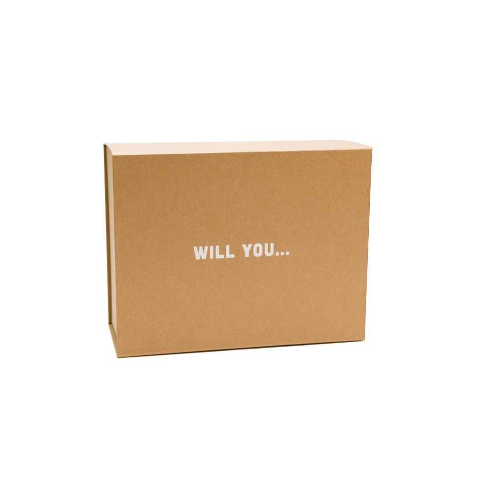 Will You... Deep Kraft Magnetic Wedding Gift Box