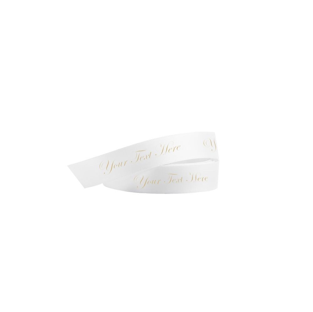 Brandable White Ribbon 5 metres x 15mm