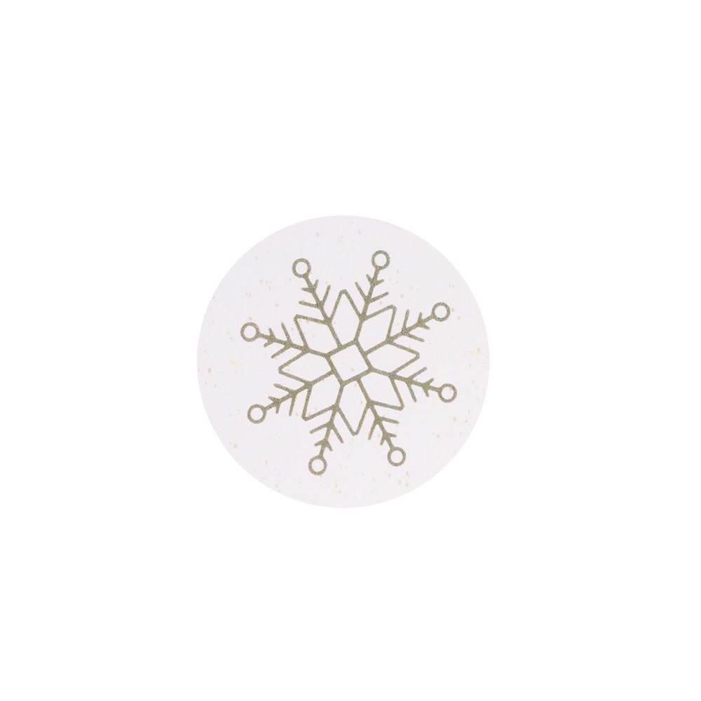 Christmas Green Single Snowflake Stickers 40mm - Pack of 10