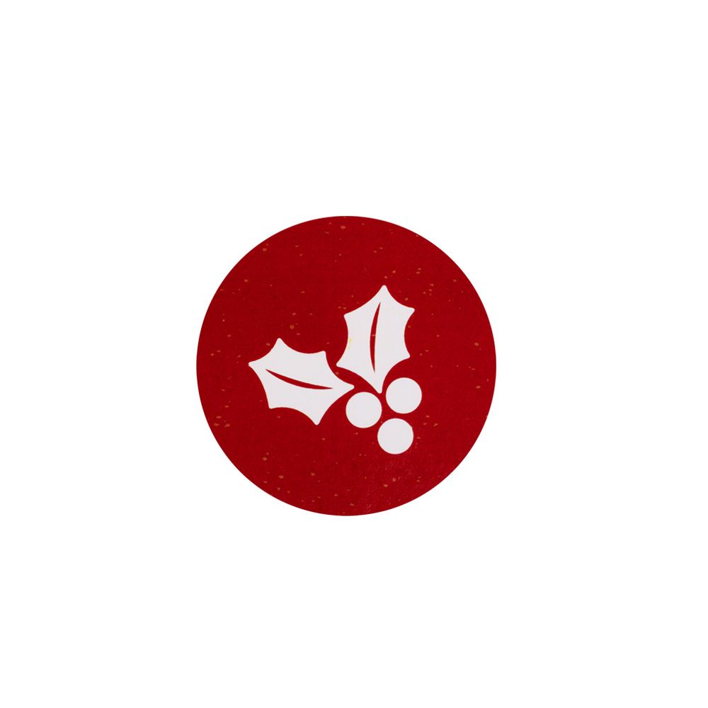 Red Holly Christmas Sticker - Pack of 10