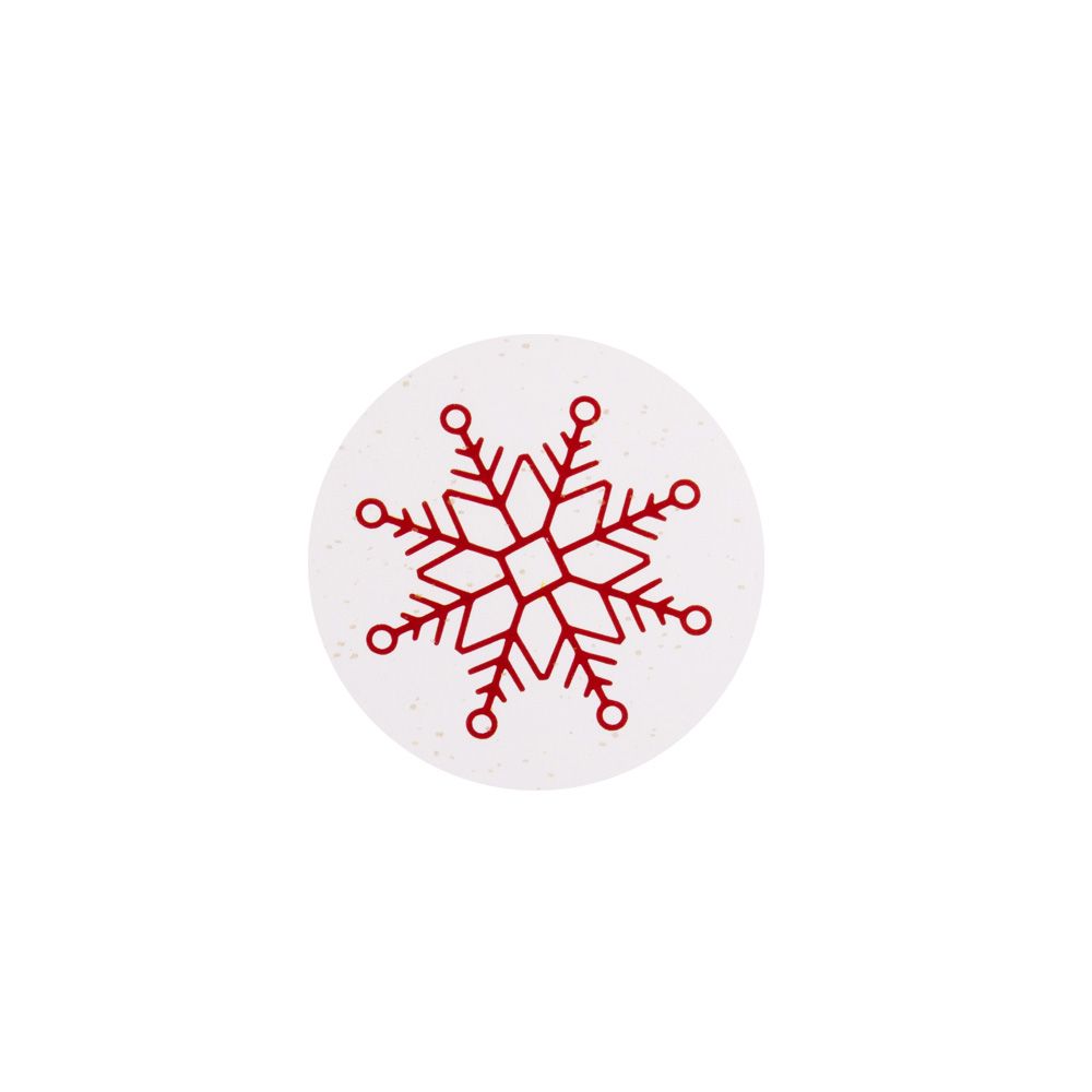 Christmas Red Single Snowflake Stickers 40mm - Pack of 10