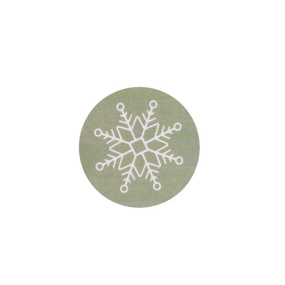 Christmas White Single Snowflake Stickers 40mm - Pack of 10