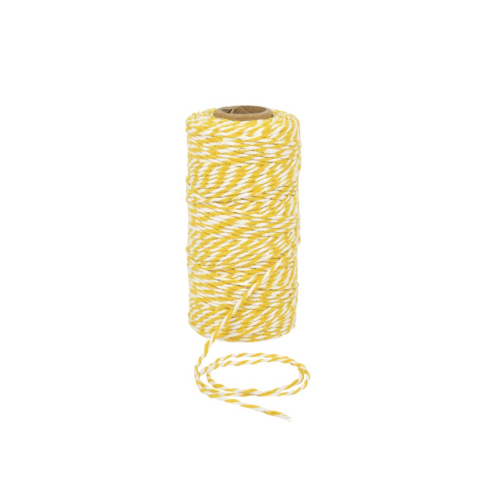 Yellow &amp; White Twine 100 metres